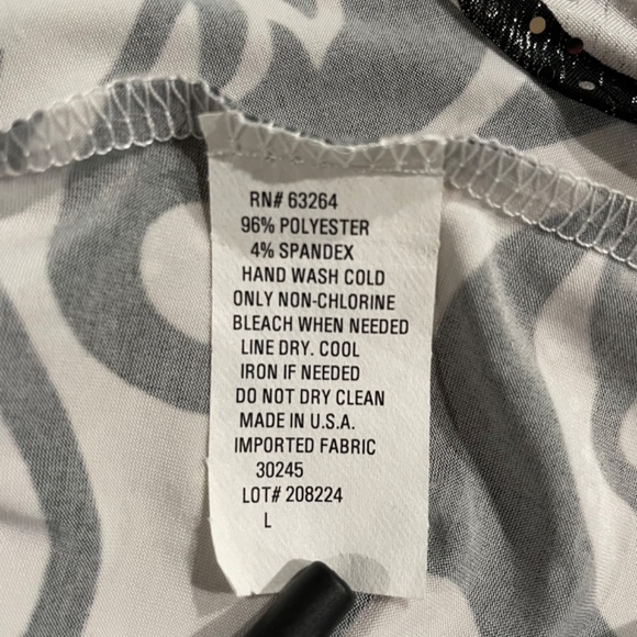 Dress barn black and white with rhinestone shoulders, size L - Picture 8 of 8